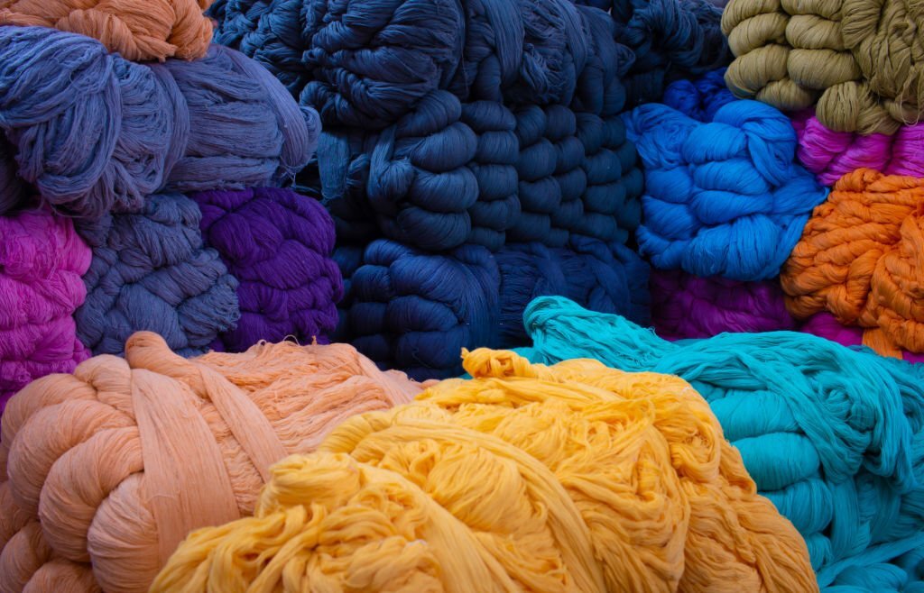 fabric after dyeing
