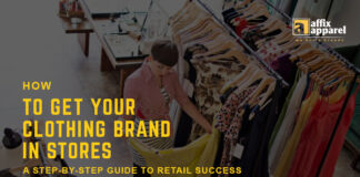 how to get your clothing brand in stores